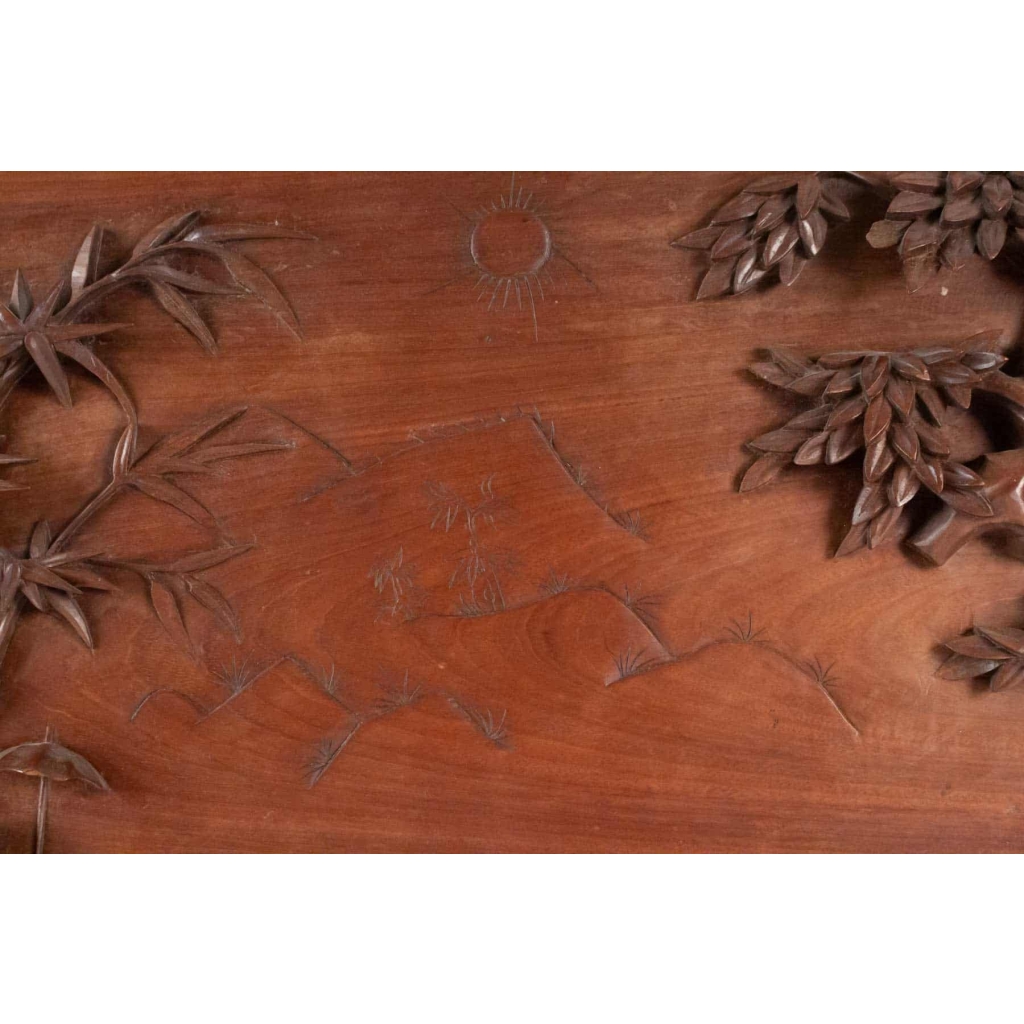 Panneau En Bois Sculpté, Chine, XXème Siècle, Décoration d’Intérieur | Biron Panneau En Bois Sculpté, Chine, XXème Siècle, Décoration d'Intérieur