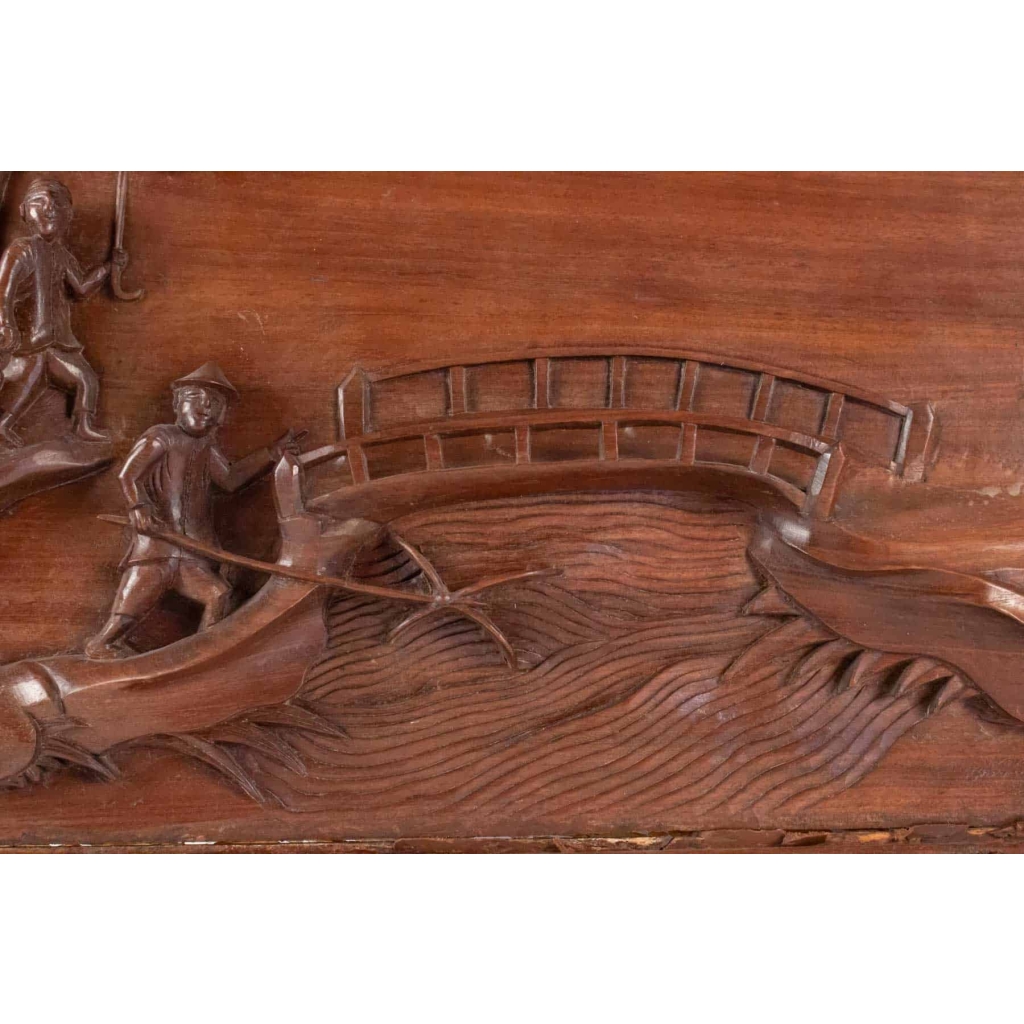 Panneau En Bois Sculpté, Chine, XXème Siècle, Décoration d’Intérieur | Biron Panneau En Bois Sculpté, Chine, XXème Siècle, Décoration d'Intérieur