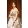 Portrait de Sissi l'Impératrice école De Winterhalter XIXème Siècle