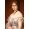 Portrait de Sissi l'Impératrice école De Winterhalter XIXème Siècle