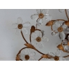 1970′ Plafonnier ou Applique à Décor de Fleurs et Feuilles en Métal Doré Style Maison Bagués Feuilles en Verre | Biron 1970' Plafonnier ou Applique à Décor de Fleurs et Feuilles en Métal Doré Style Maison Bagués Feuilles en Verre