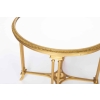 Maison Jansen, Paire de guéridons de style Louis XVI en bronze doré, années 1970