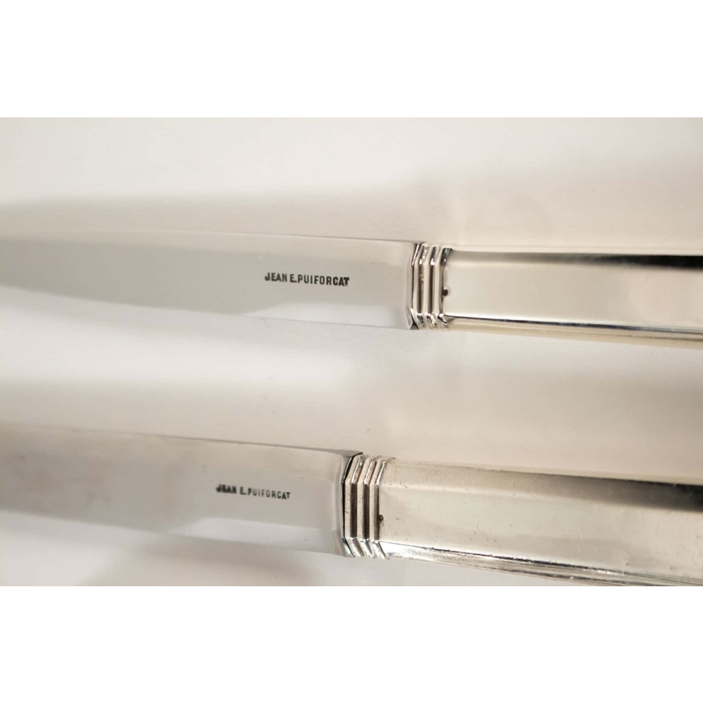 Jean Puiforcat « Bayonne » Flatware , circa 1924 :92 pieces | Biron Jean Puiforcat "Bayonne" Flatware , circa 1924 :92 pieces