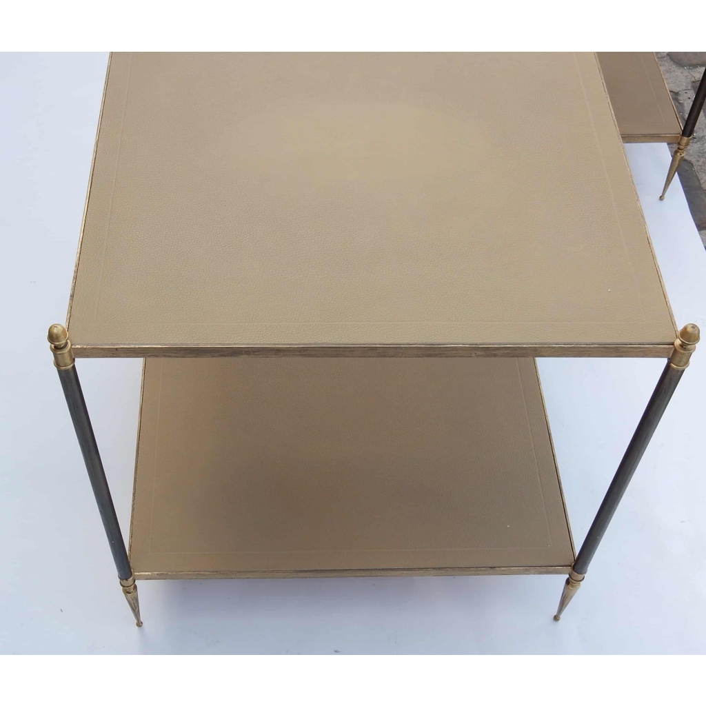 1950/70' Paire de bouts de canapé Maison Jansen 58 X 58 X H 61 cm