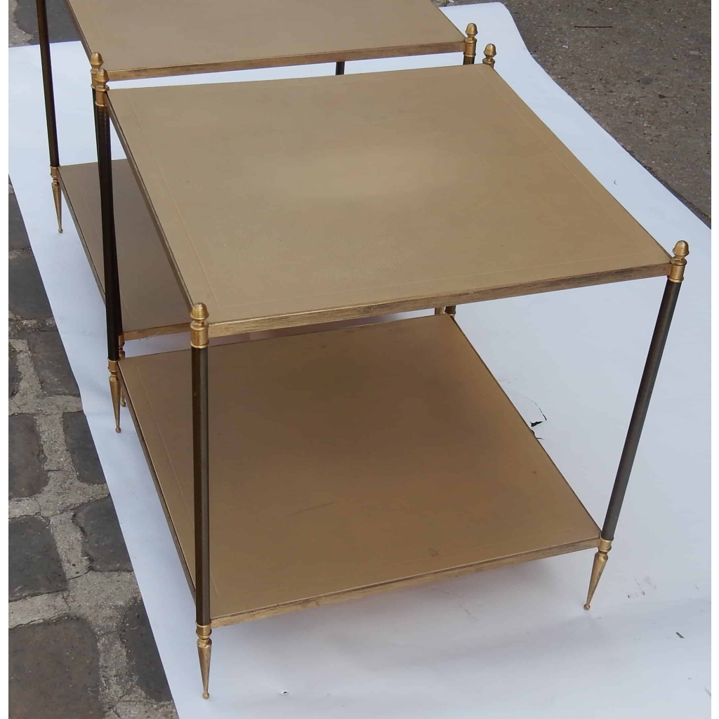 1950/70' Paire de bouts de canapé Maison Jansen 58 X 58 X H 61 cm
