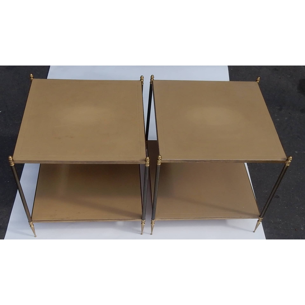 1950/70' Paire de bouts de canapé Maison Jansen 58 X 58 X H 61 cm