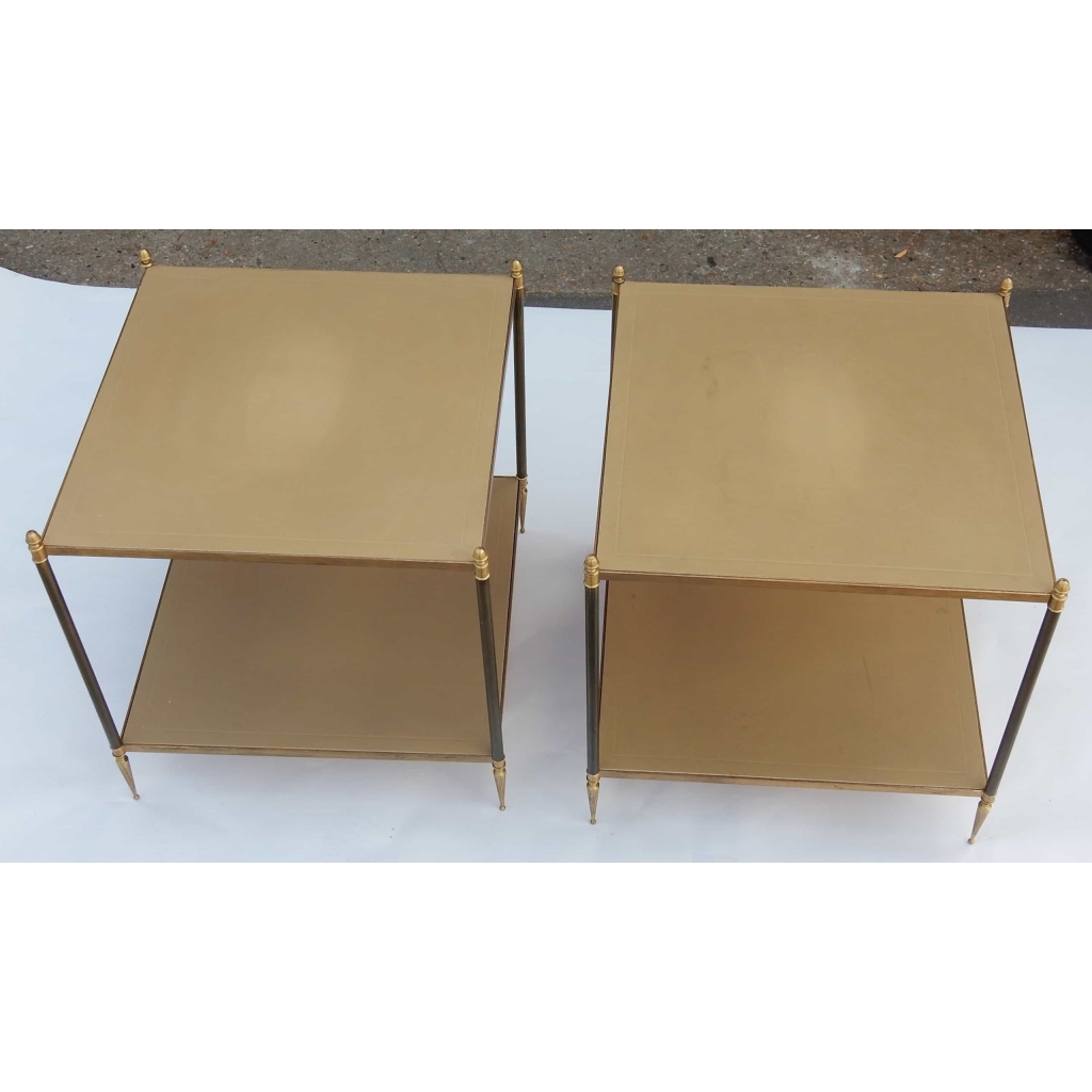 1950/70' Paire de bouts de canapé Maison Jansen 58 X 58 X H 61 cm