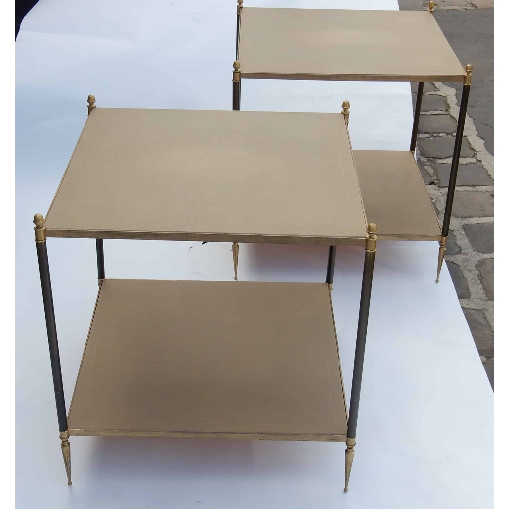 1950/70' Paire de bouts de canapé Maison Jansen 58 X 58 X H 61 cm