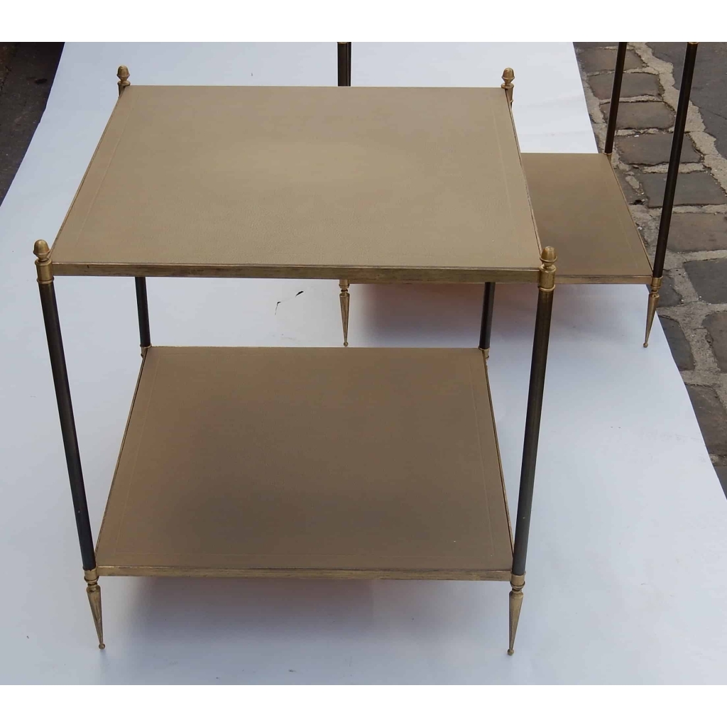 1950/70' Paire de bouts de canapé Maison Jansen 58 X 58 X H 61 cm