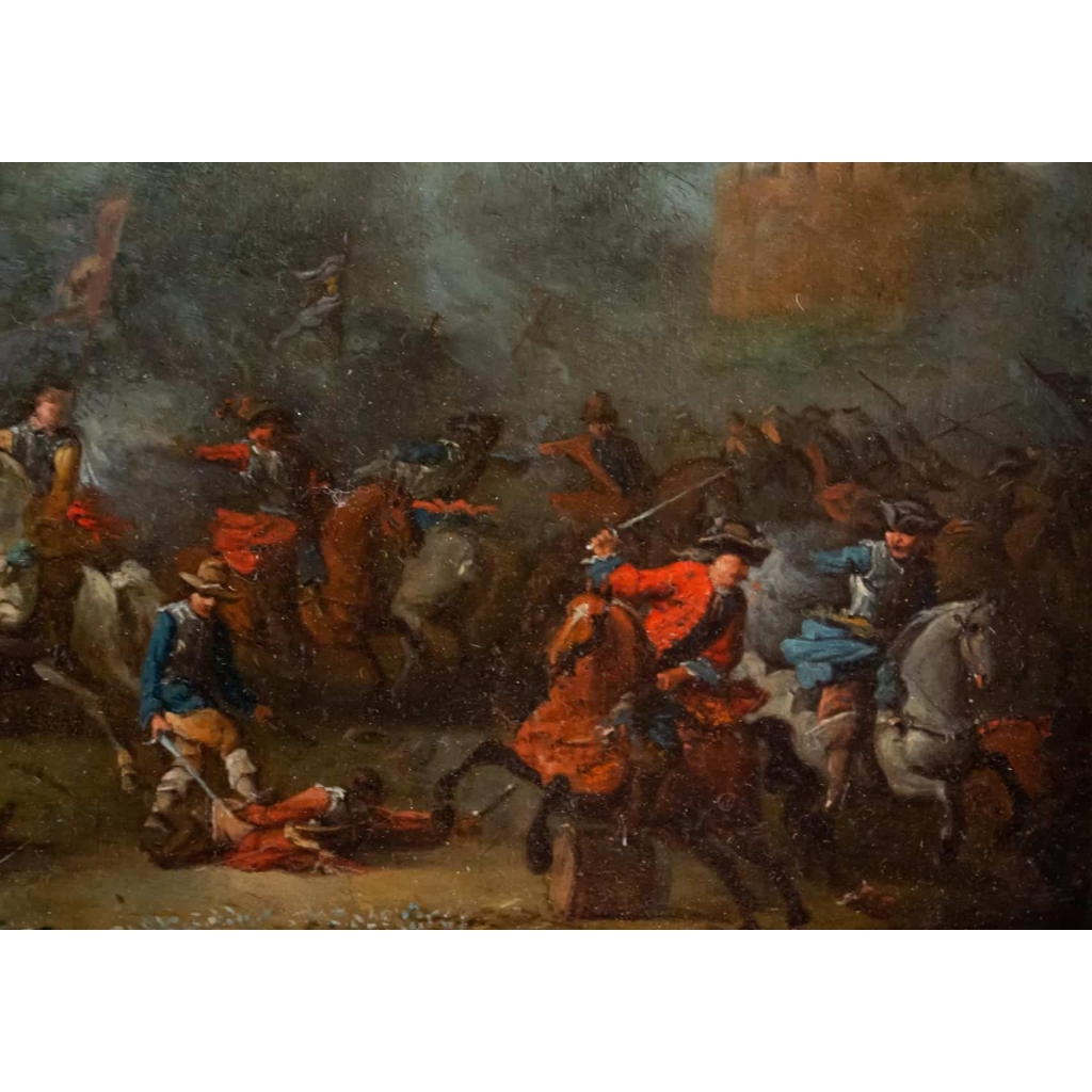 Choc De Cavalerie Attribué à Philips Wouwerman(1619-1668)