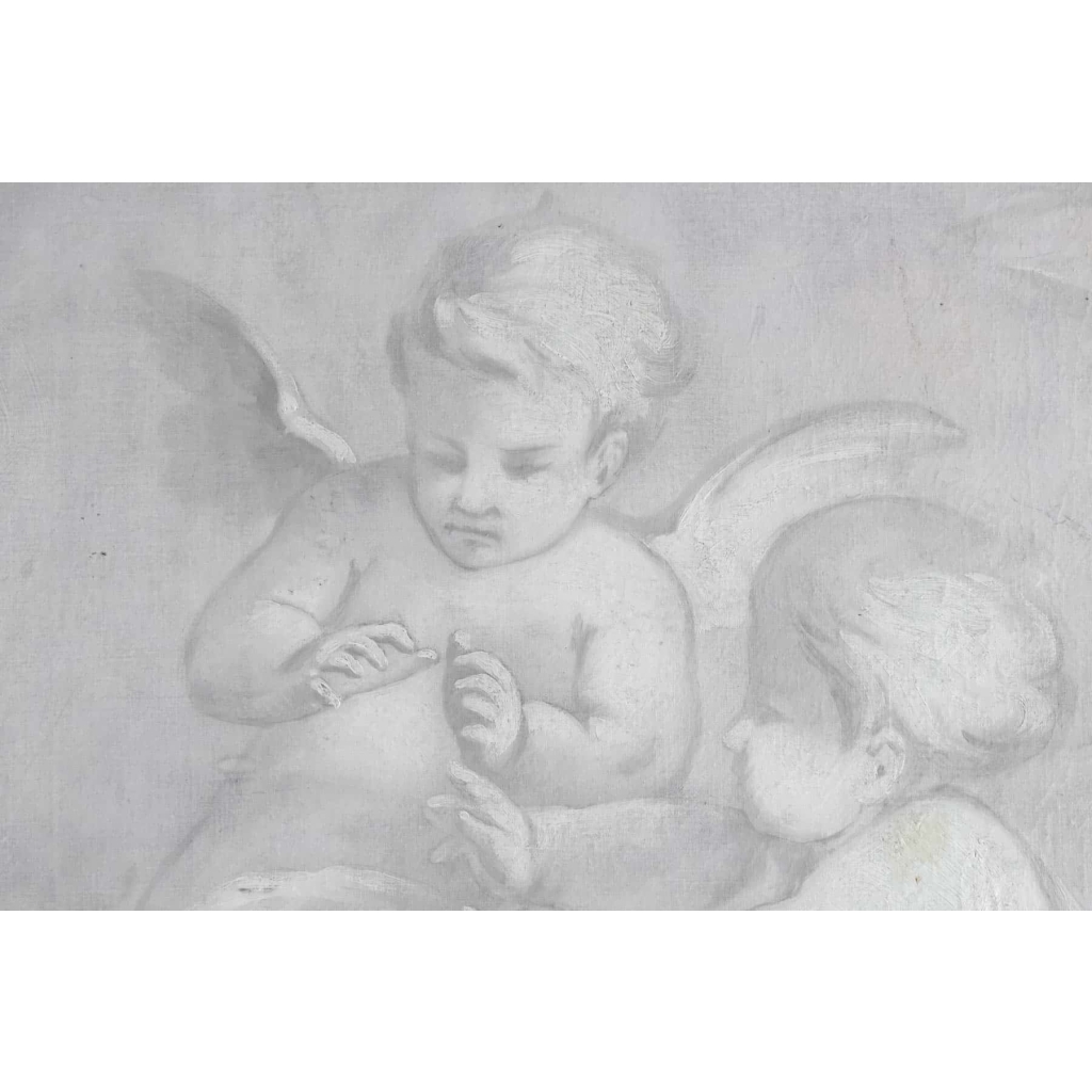 Suite De 3 Grisailles, 1880-1890 Sur Toile, Epoque Napoléon III, Décoration Intérieur | Biron Suite De 3 Grisailles, 1880-1890 Sur Toile, Epoque Napoléon III, Décoration Intérieur