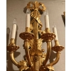 Paire d’appliques en bronze doré, à 4 bras de lumières, de style Louis XVI. Possibilité 6 paires. Réf: 146 | Biron Paire d'appliques en bronze doré, à 4 bras de lumières, de style Louis XVI. Possibilité 6 paires. Réf: 146