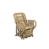 Fauteuil de style ethnique en bambou brut, années 1980 10