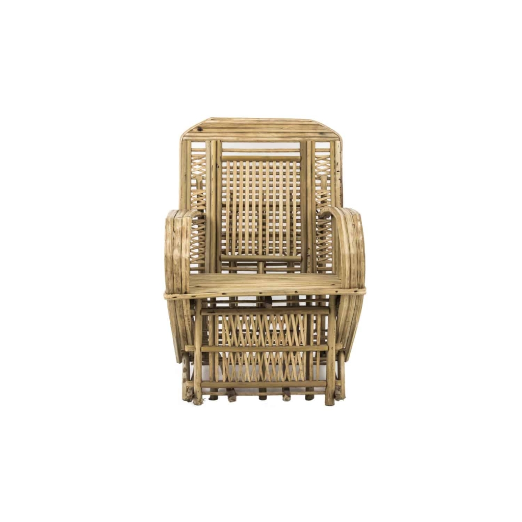 Fauteuil de style ethnique en bambou brut, années 1980 3