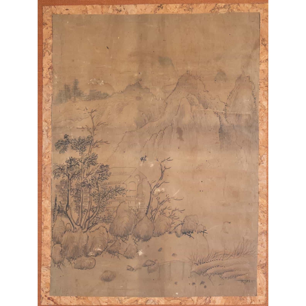 Dessin, Chine, XIXème Siècle Sur Papier Marouflé, Art Asie | Biron Dessin, Chine, XIXème Siècle Sur Papier Marouflé, Art Asie