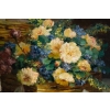 Eugène Henri Cauchois (1850 – 1911) : Panier de fleurs. | Biron Eugène Henri Cauchois (1850 - 1911) : Panier de fleurs.