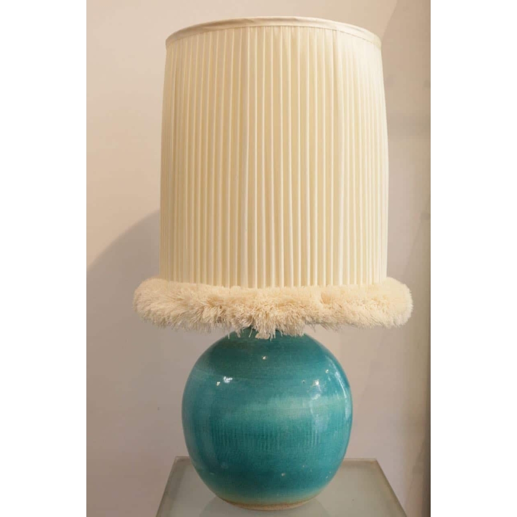 Pied de lampe en céramique par Jean Besnard, art déco | Biron |||||