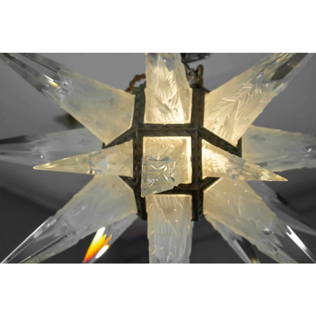 Plafonnier « STALACTICTES » « CHARLES .J.WEINSTEIN | Biron Plafonnier "STALACTICTES" "CHARLES .J.WEINSTEIN