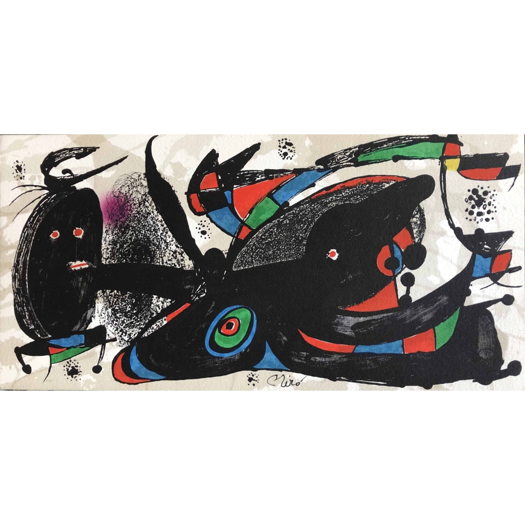 MIRO Joan Escultor Lithographie en couleur signée | Biron ||