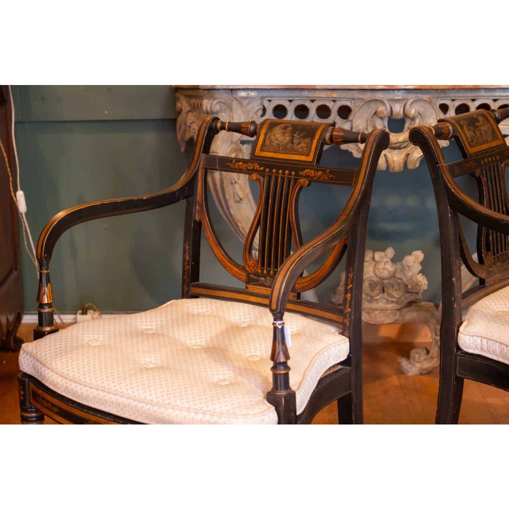 Paire De Fauteuils d’époque Regency. Angleterre 1810. | Biron Paire De Fauteuils d'époque Regency. Angleterre 1810.