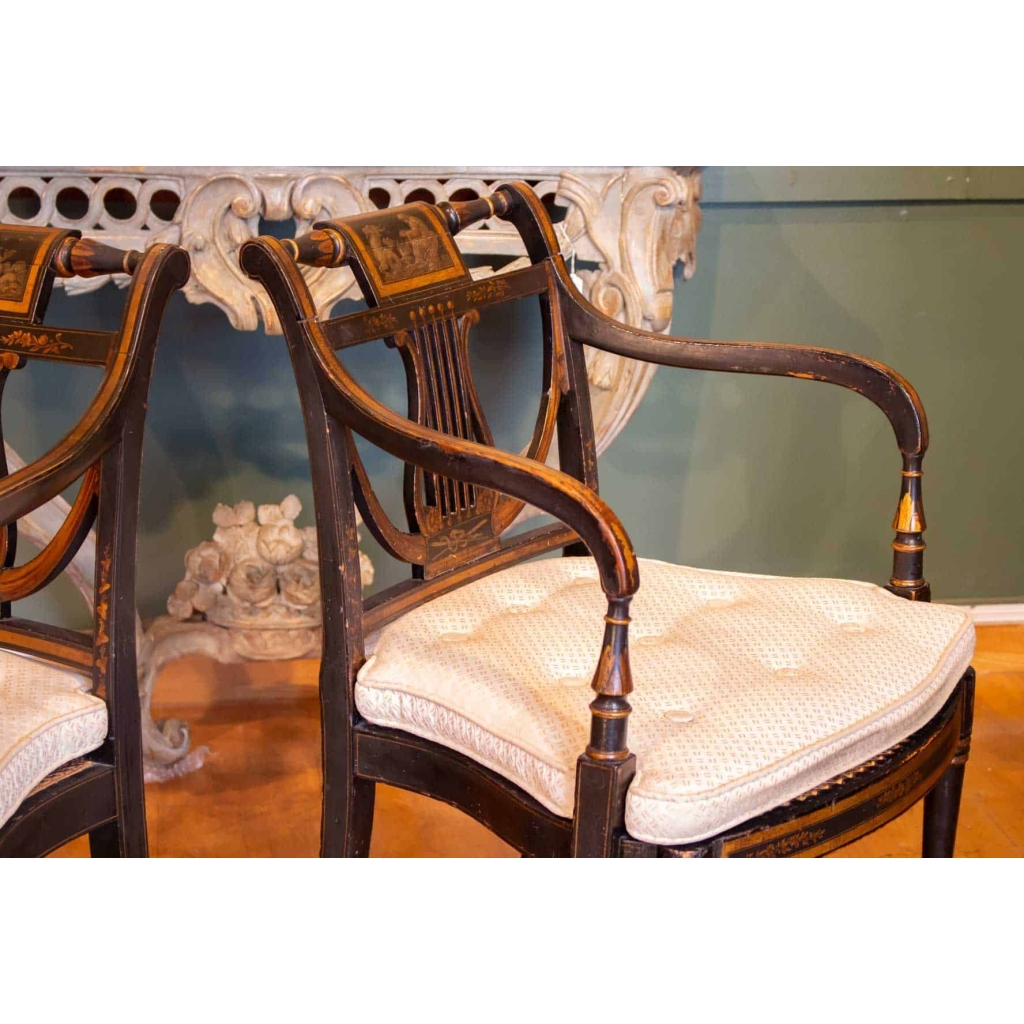 Paire De Fauteuils d’époque Regency. Angleterre 1810. | Biron Paire De Fauteuils d'époque Regency. Angleterre 1810.