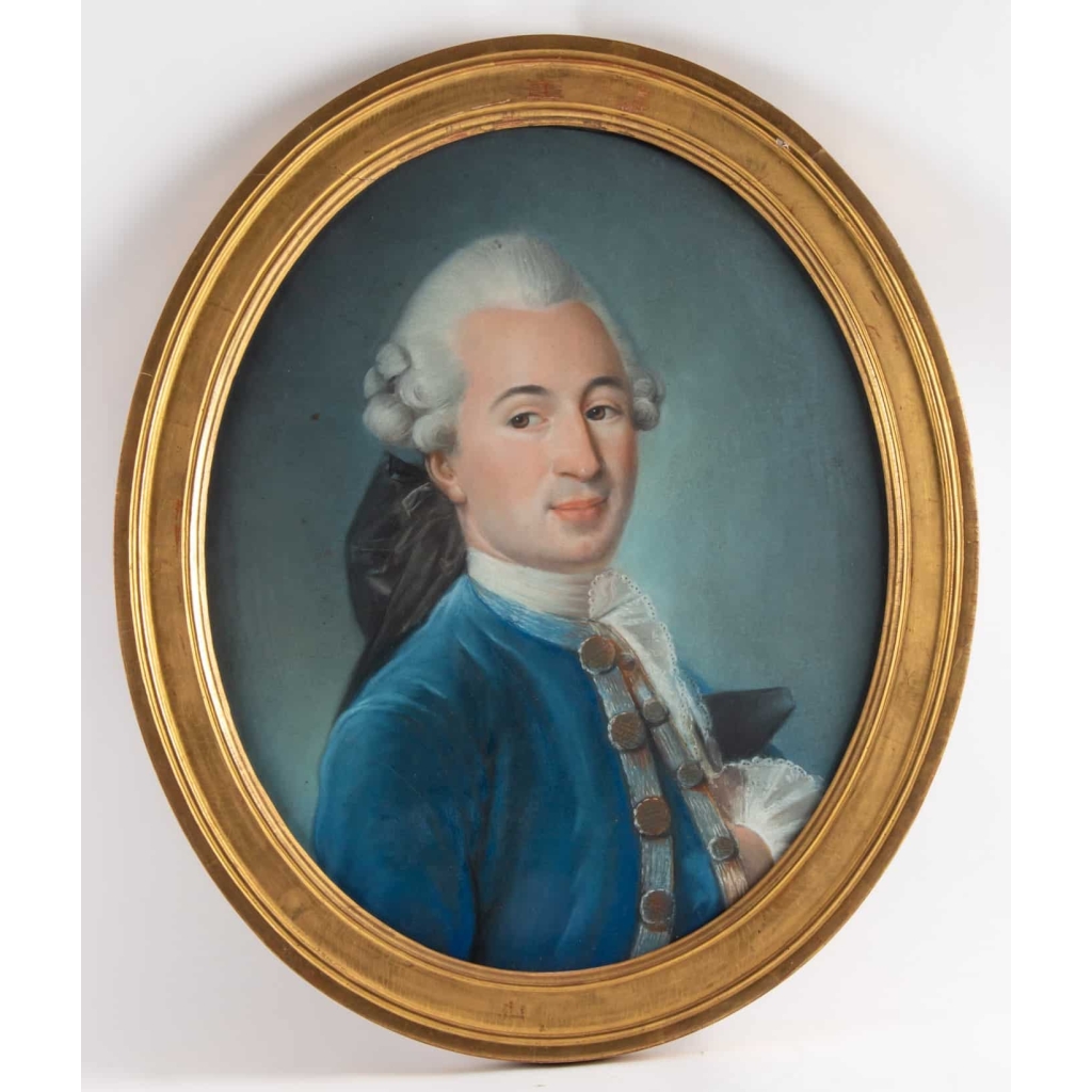 « Portrait d’Un Gentilhomme », XVIIIème Siècle, Pastel | Biron |||||