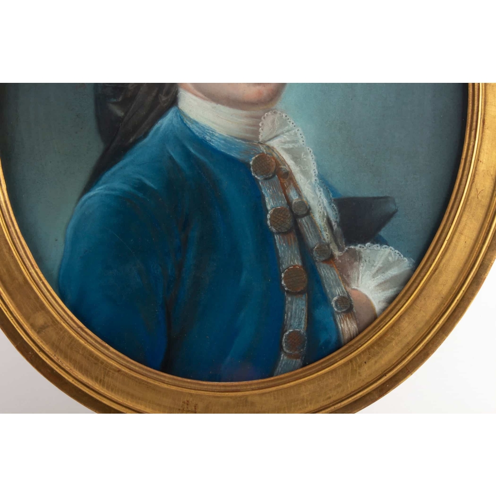 « Portrait d’Un Gentilhomme », XVIIIème Siècle, Pastel | Biron "Portrait d'Un Gentilhomme", XVIIIème Siècle, Pastel