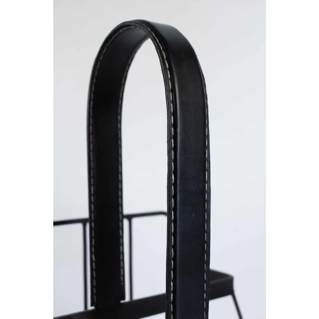 Porte Journaux De Jacques Adnet, Cuir Et Acier | Biron Porte Journaux De Jacques Adnet, Cuir Et Acier