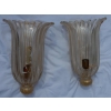 1970′ Paire d Appliques Etiquette Cristal Murano Archiméde Seguso | Biron 1970' Paire d Appliques Etiquette Cristal Murano Archiméde Seguso