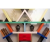 bibliothèque Carlton d’Ettore Sottsass pour Memphis Milano | Biron bibliothèque Carlton d'Ettore Sottsass pour Memphis Milano