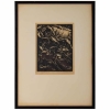 Gravure, Signée, 1928, Représentant Des Chevaux Stylisés En Course, Encadrée | Biron |||||||
