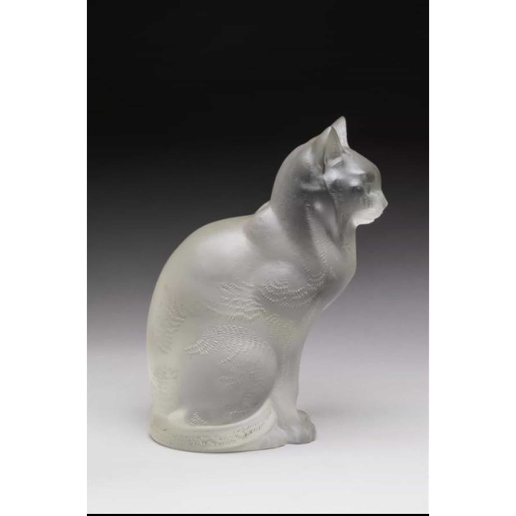RENÉ LALIQUE (1860-1945)Sujet » Chat Assis « | Biron RENÉ LALIQUE (1860-1945)Sujet " Chat Assis "