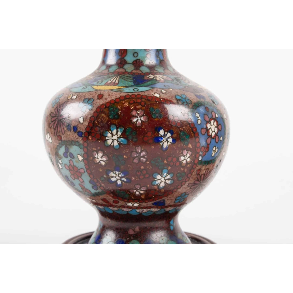 Paire De Vases En Bronze Cloisonné, Chine, XIXème Siècle | Biron Paire De Vases En Bronze Cloisonné, Chine, XIXème Siècle