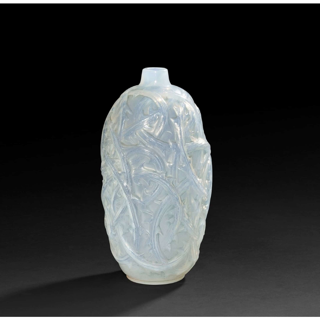 RENÉ LALIQUE Vase Ronces Opalescent | Biron |