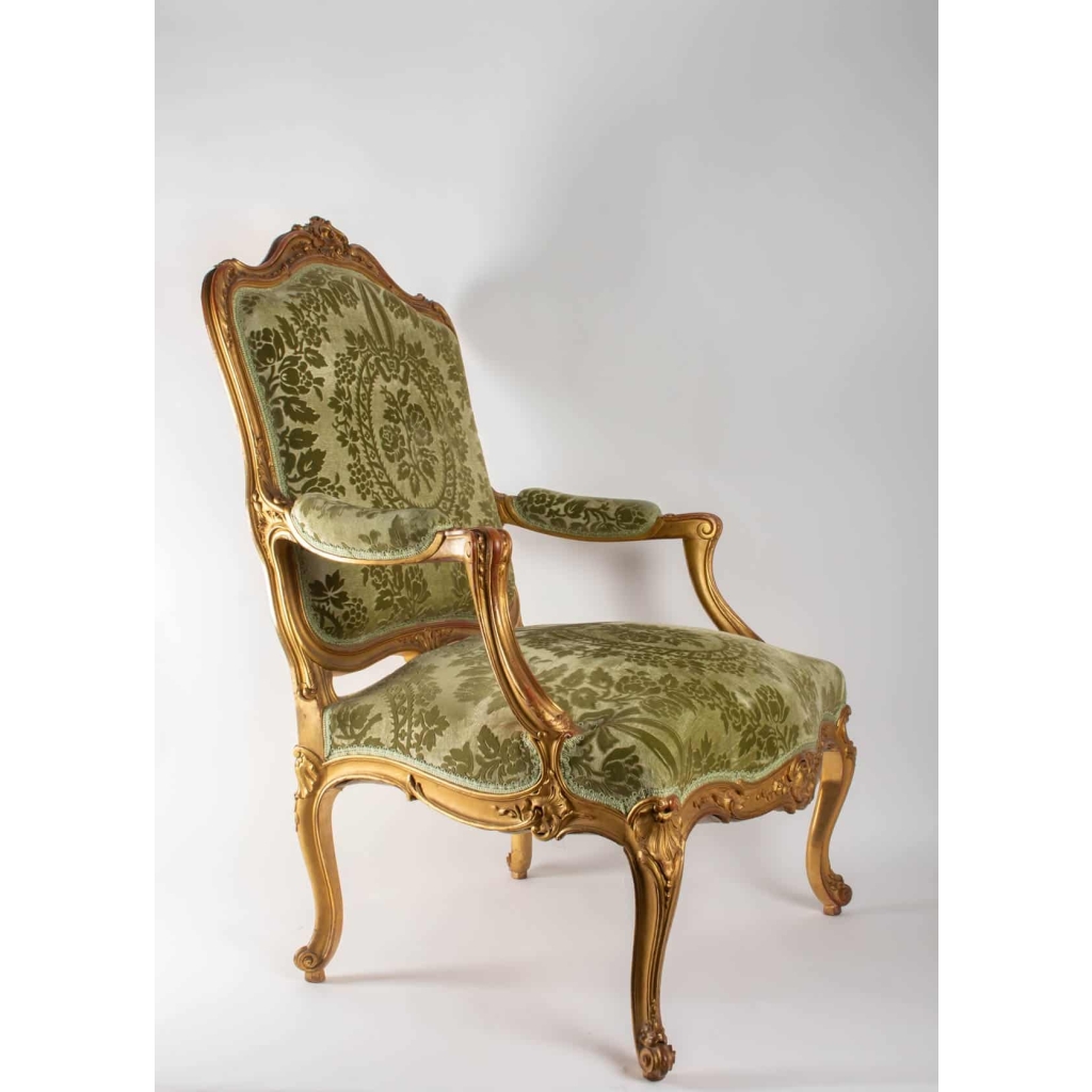 Paire De Fauteuils De Style Louis XV Bois Doré | Biron Paire De Fauteuils De Style Louis XV Bois Doré