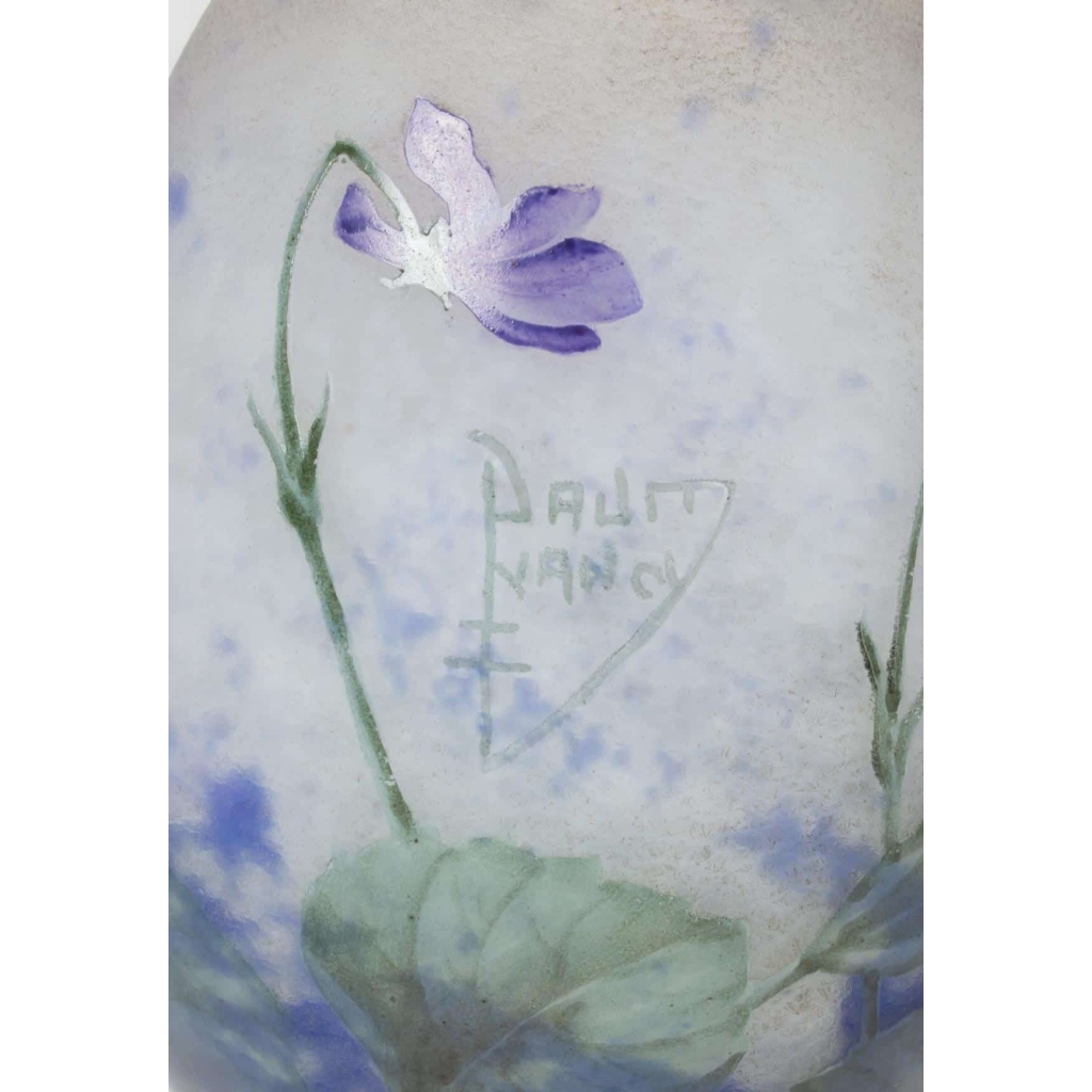 Daum Vase œuf « Violettes » | Biron Daum Vase œuf "Violettes"