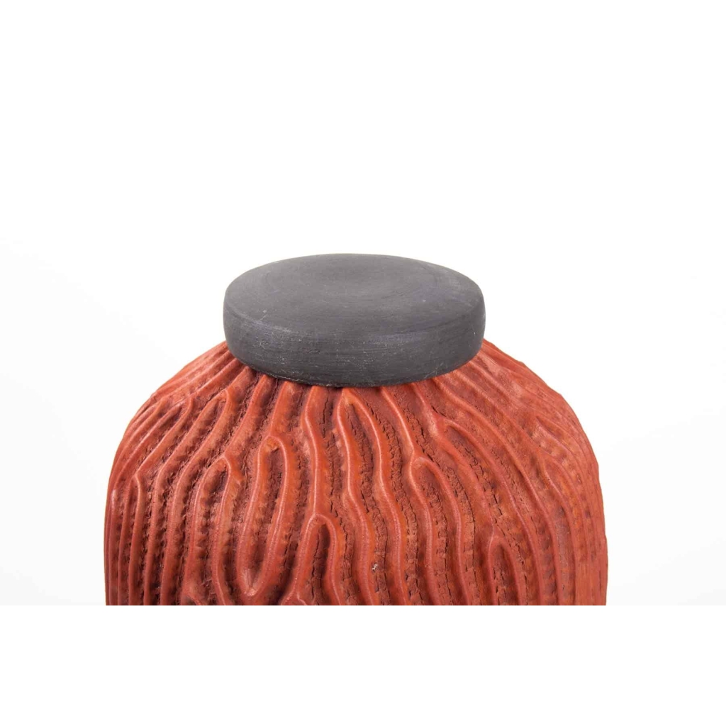Boite strie par Emmanuel Peccatte ( 1974 – 2015) – céramique contemporaine | Biron Boite strie par Emmanuel Peccatte ( 1974 - 2015) - céramique contemporaine