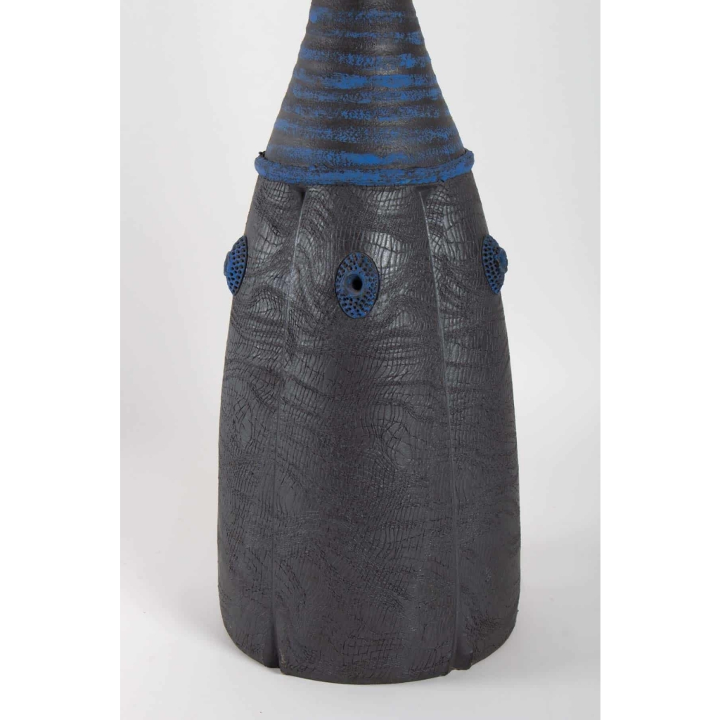 Bouteille noire par Emmanuel Peccatte ( 1974 – 2015 ), céramique contemporaine | Biron Bouteille noire par Emmanuel Peccatte ( 1974 - 2015 ), céramique contemporaine
