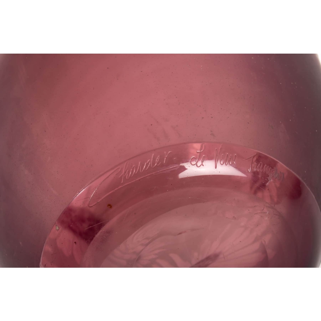 LE VERRE FRANCAIS CHARDER VASE BOULE
