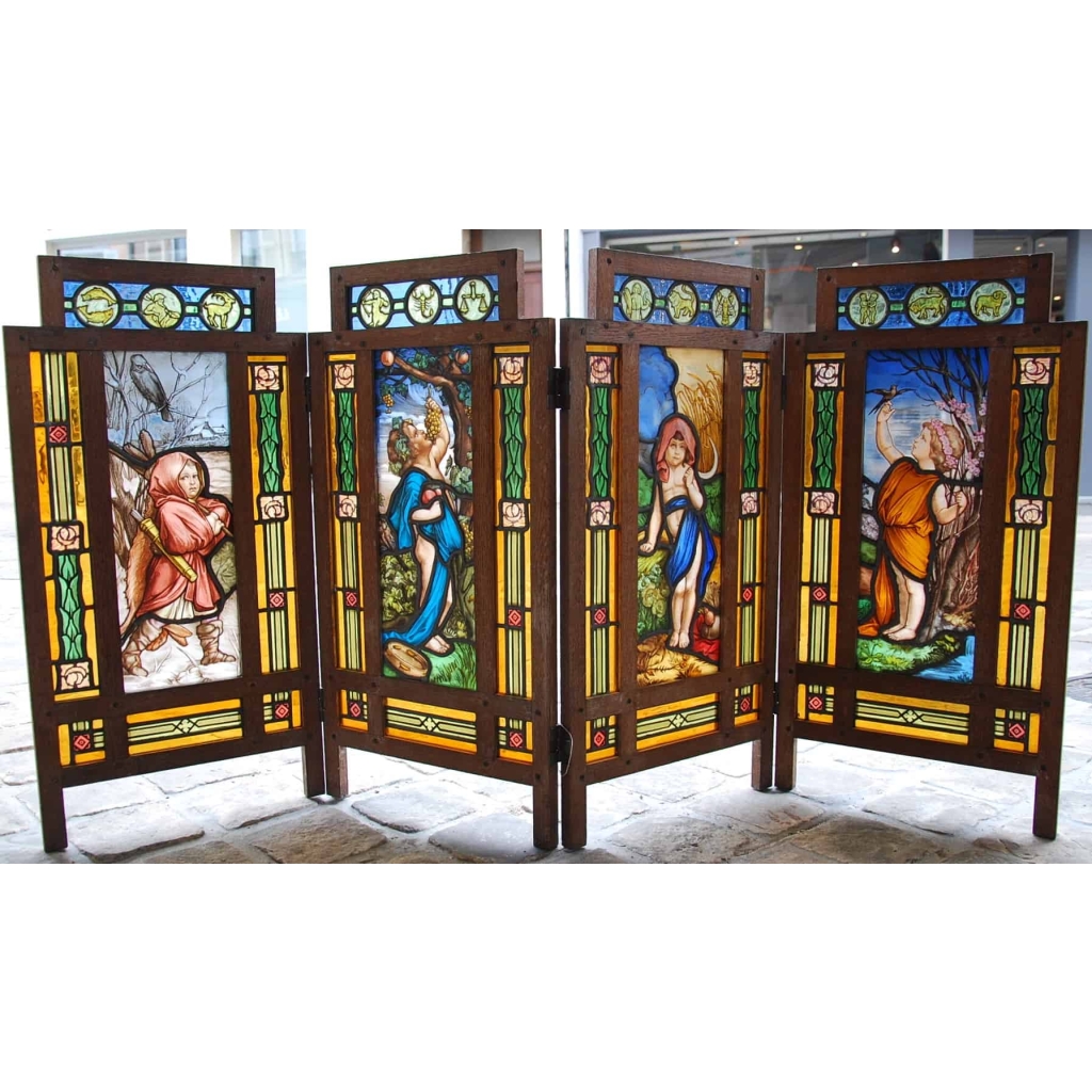Vitraux les 4 saisons | Biron |