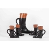 Bottes cavalière formant chopes par Pol Chambost ( 1906 – 1983 ), céramique année 50 | Biron ||||||