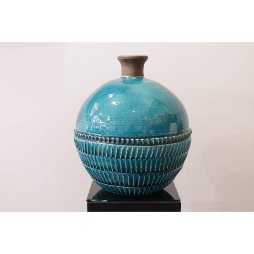 Jean Besnard ( 1889 – 1958) – Vase boule, céramique art déco | Biron ||||