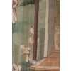 Soie, Peinture Chinoise, XIXème Siècle, Scène De Temple, Asie