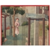 Soie, Peinture Chinoise, XIXème Siècle, Scène De Temple, Asie