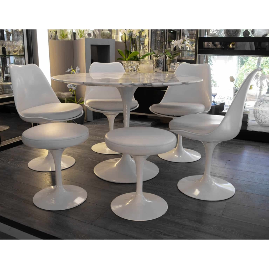 Knoll et Eero Saarinen Table Ronde marbre | Biron Knoll et Eero Saarinen Table Ronde marbre