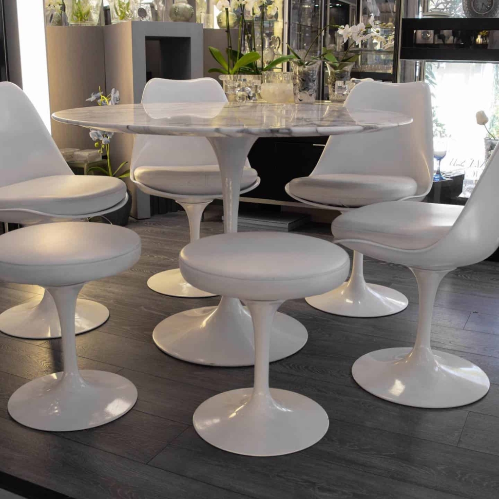 Knoll et Eero Saarinen Table Ronde marbre | Biron Knoll et Eero Saarinen Table Ronde marbre