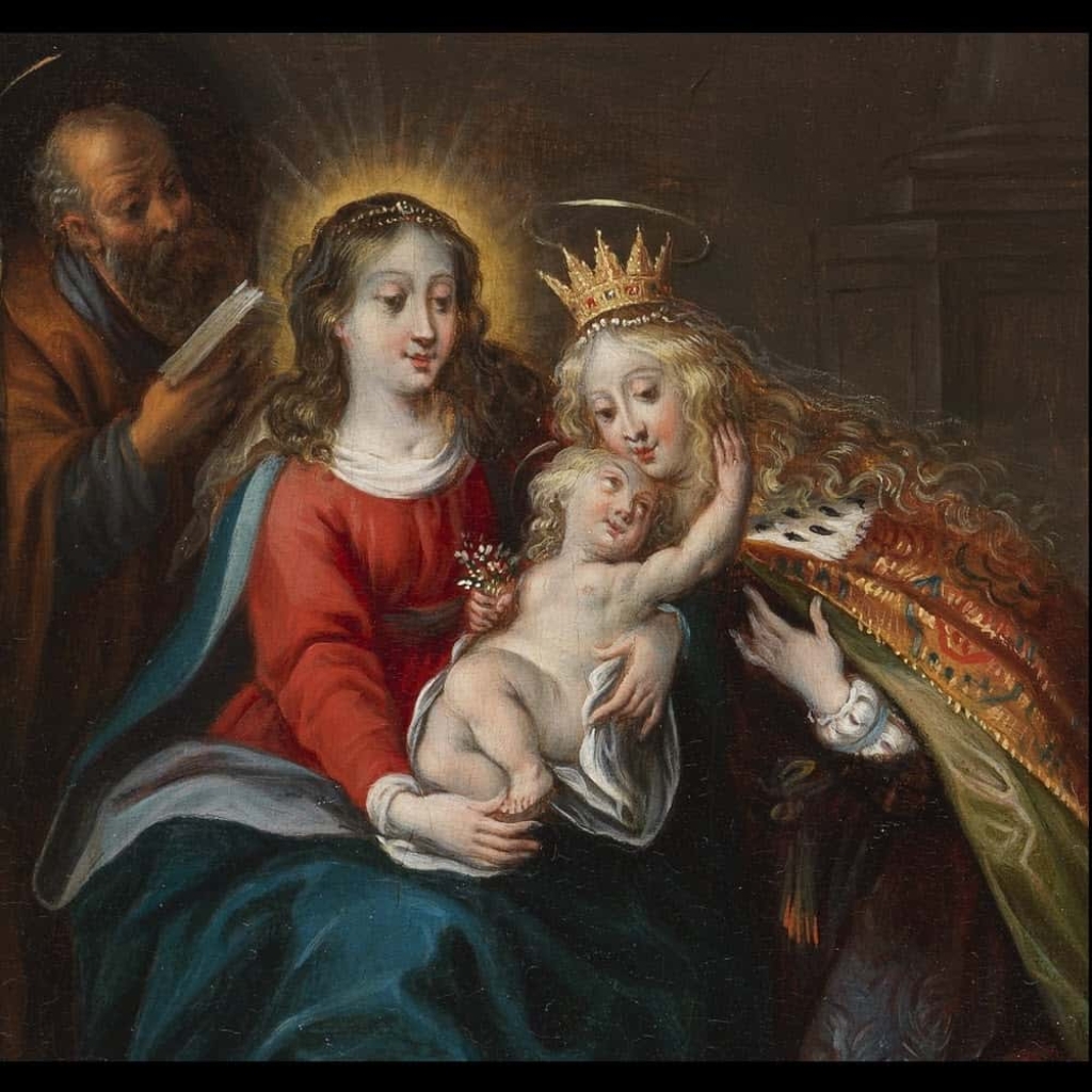 Le mariage mystique de Sainte Catherine – Entourage de Daniel Seghers
