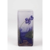 Daum Nancy :Vase à Décor de « Violettes » Emaillées à Section Carrée | Biron Daum Nancy :Vase à Décor de "Violettes" Emaillées à Section Carrée