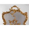 Important Pare Feu En Bronze Doré Du XIXème Siècle, Epoque Napoléon III, Grande Décoration