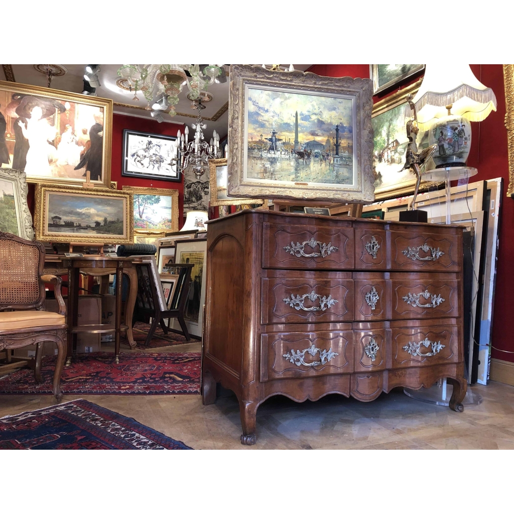 Commode Provencale arbalette fin XVIIIème siècle en noyer | Biron ||||||